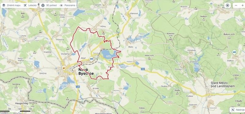 Pozemky pro bydlení, Nová Bystřice, 378 33, 1 074 m²