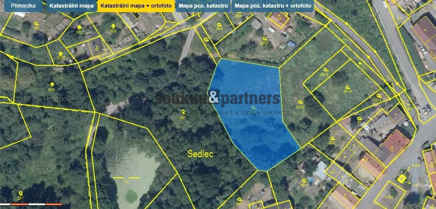 Pozemky pro bydlení, Sedlec, Mšeno, 2 182 m²