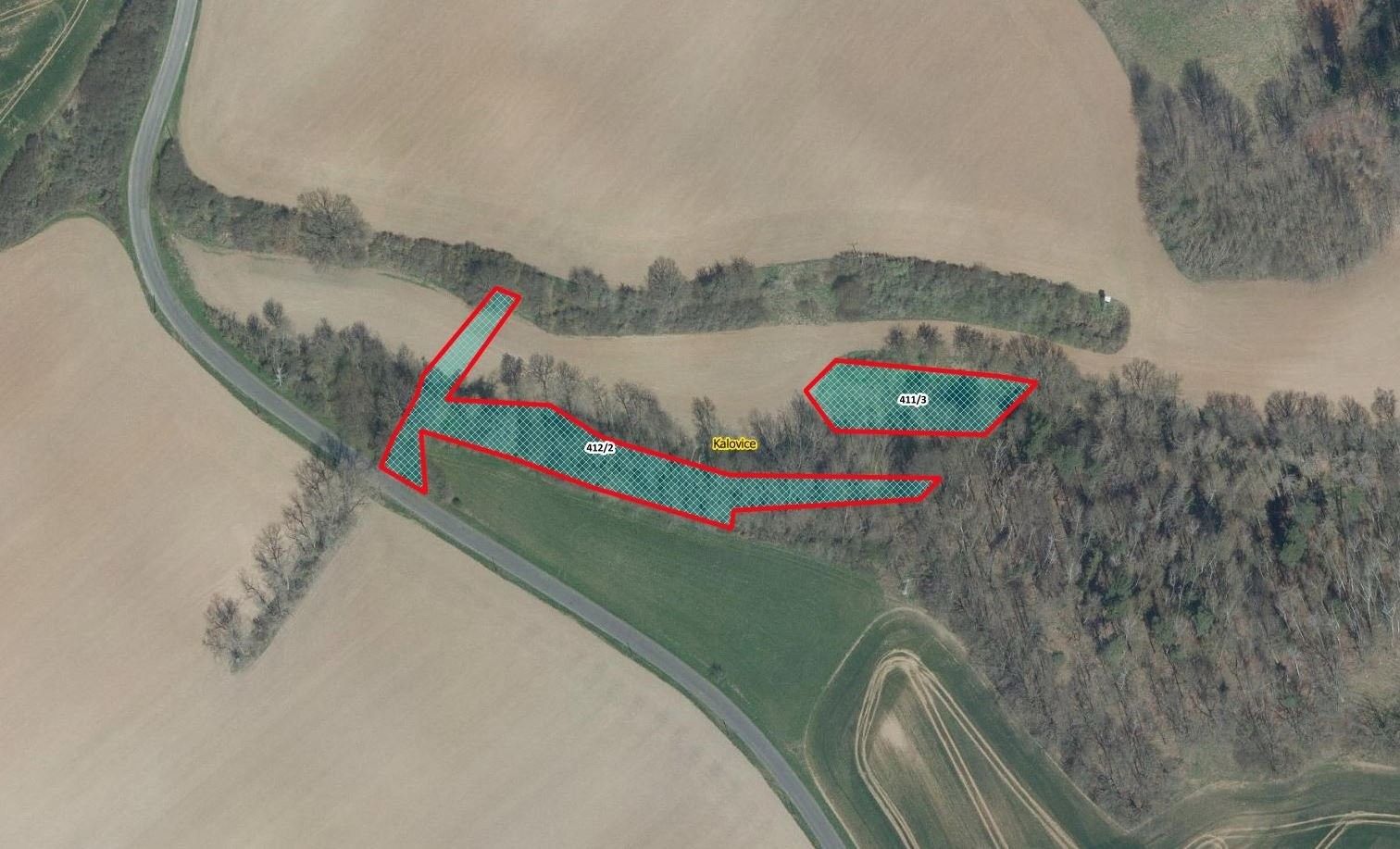 Lesy, Kalovice, Úštěk, 1 455 m²