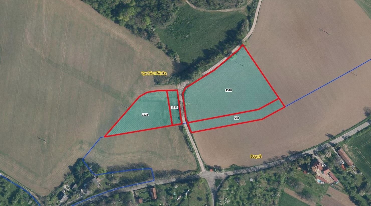 Zemědělské pozemky, Vysoká, 3 734 m²