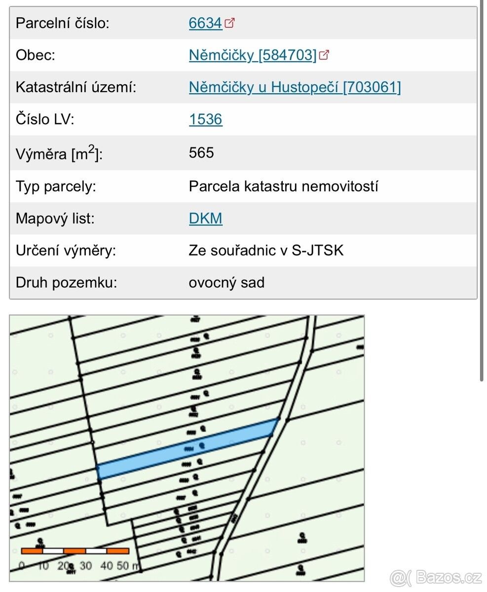 Prodej zahrada - Němčičky u Břeclavi, 691 07, 565 m²
