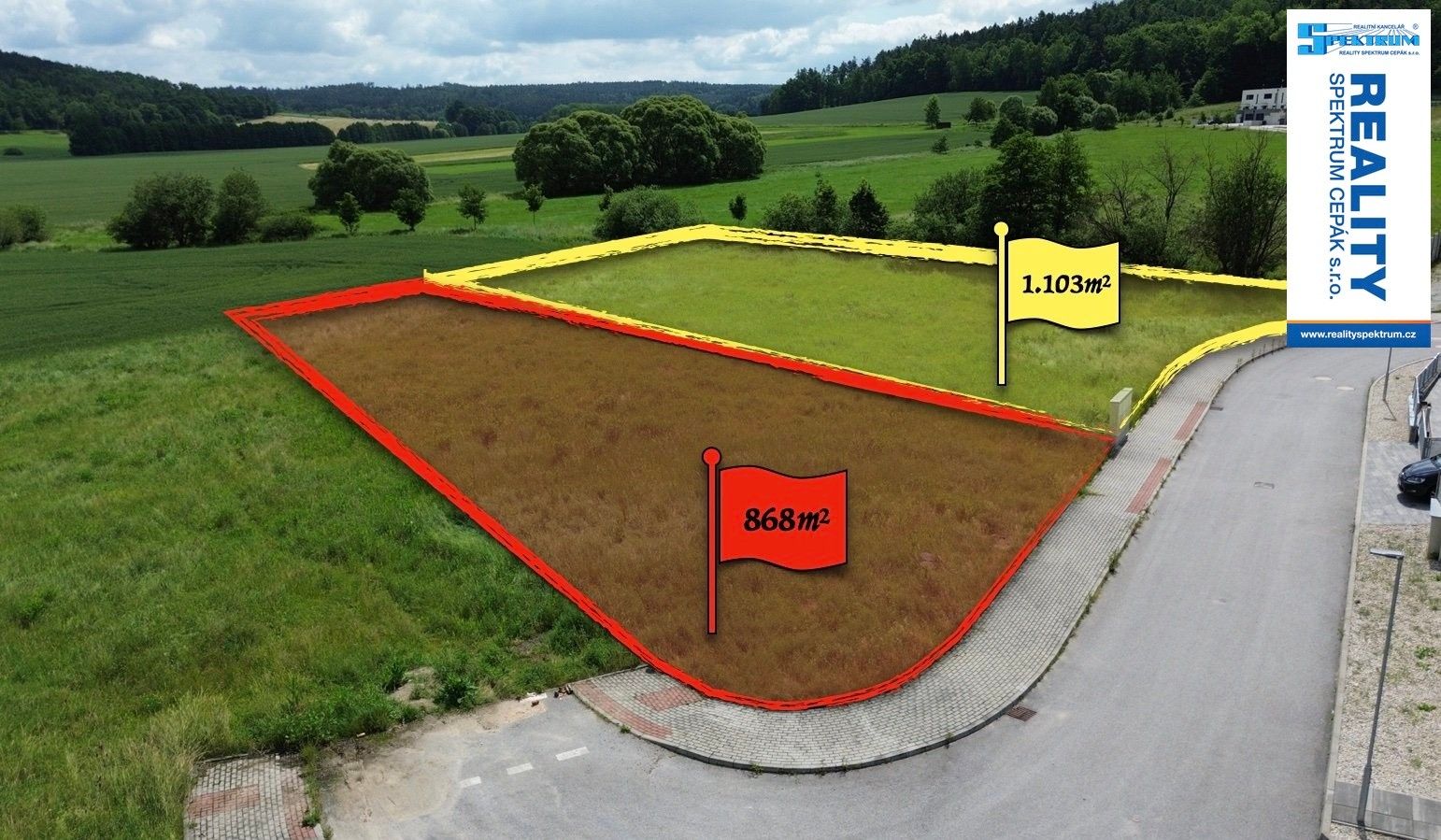 Pozemky pro bydlení, Sukova, Hluboká nad Vltavou, 868 m²