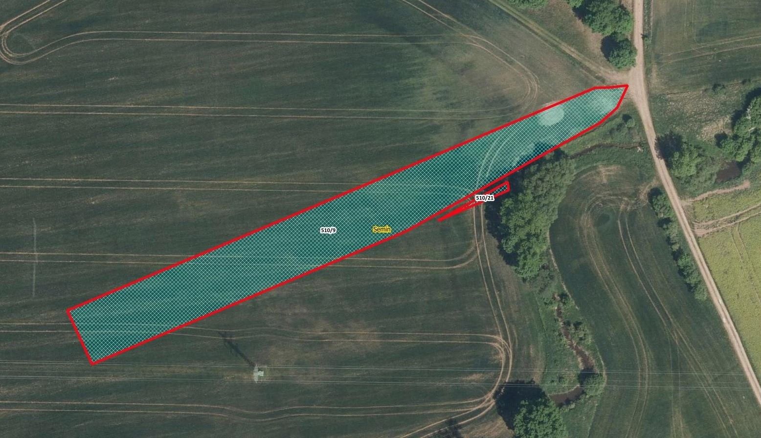 Zemědělské pozemky, Semín, 2 539 m²