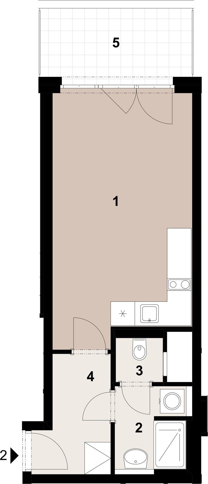 Prodej byt 1+kk - Poděbradská, Praha, 31 m²