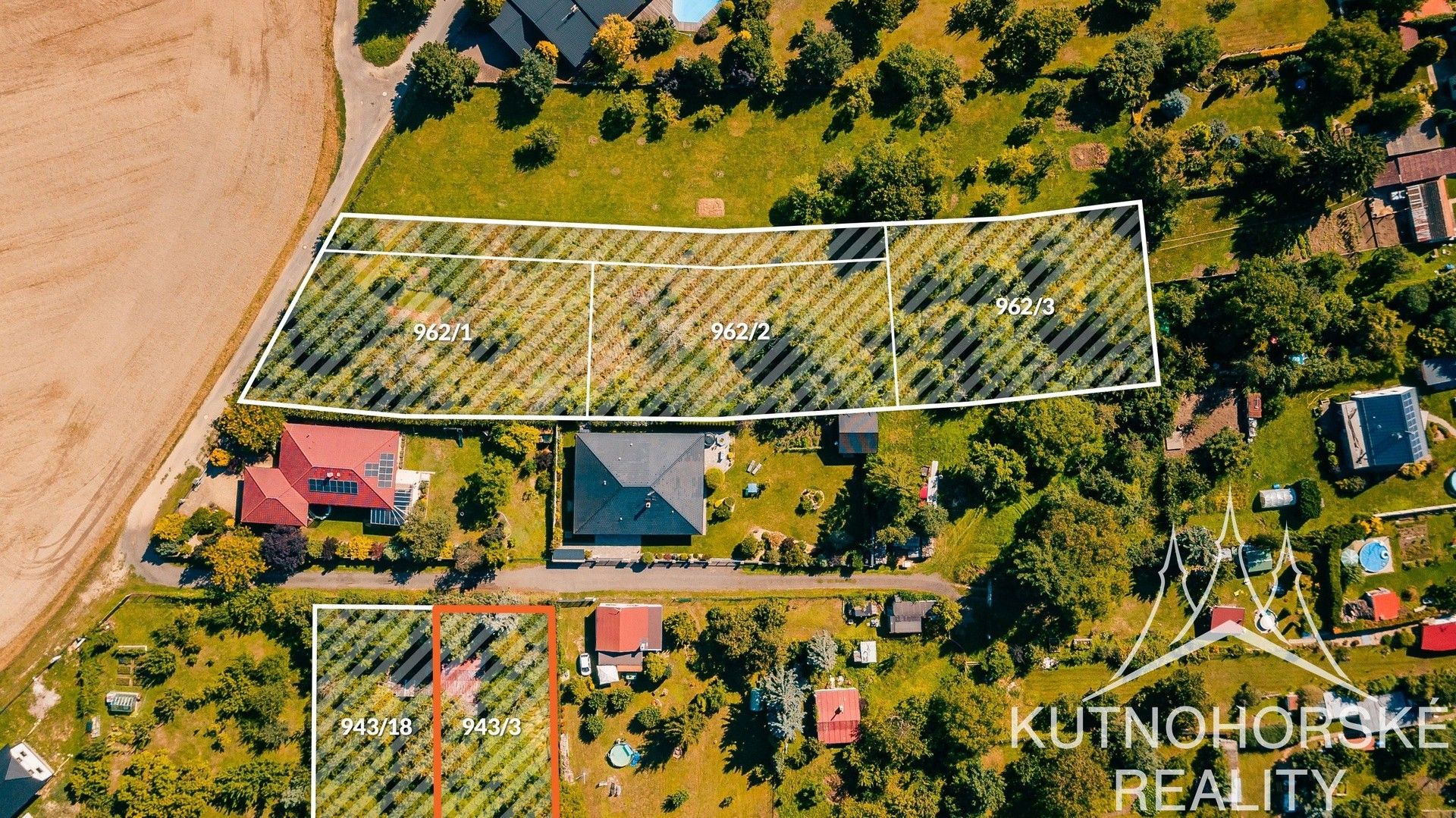 Pozemky pro bydlení, Týnec nad Labem, 856 m²