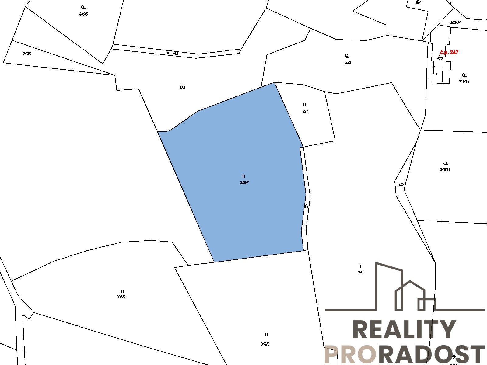 Louky, Jílové u Prahy, 18 692 m²