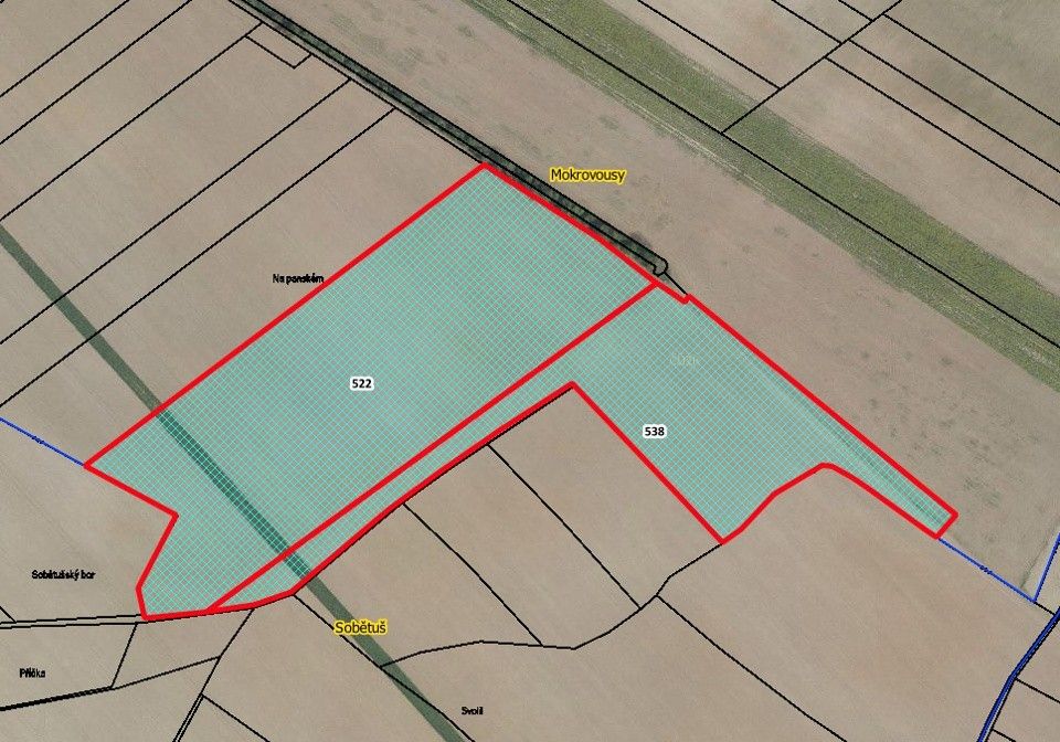 Zemědělské pozemky, Mokrovousy, 46 821 m²