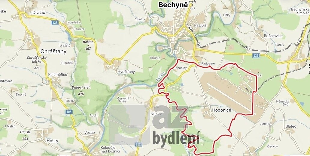 Zahrady, Hodonice, 1 004 m²