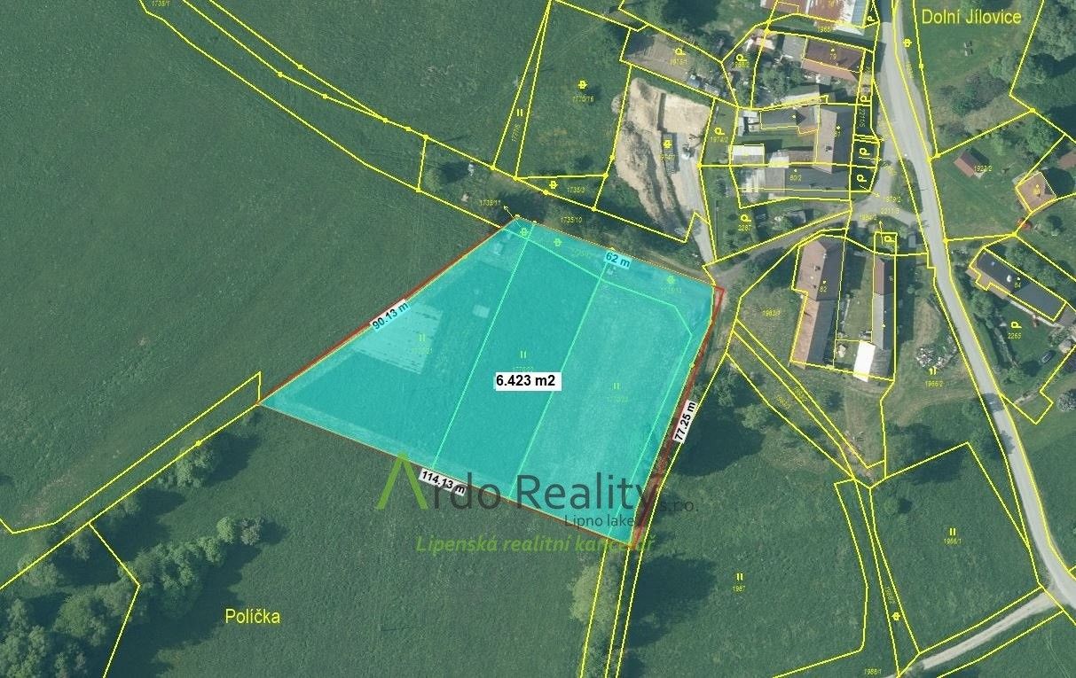 Pozemky pro bydlení, Dolní Jílovice, Vyšší Brod, 6 423 m²