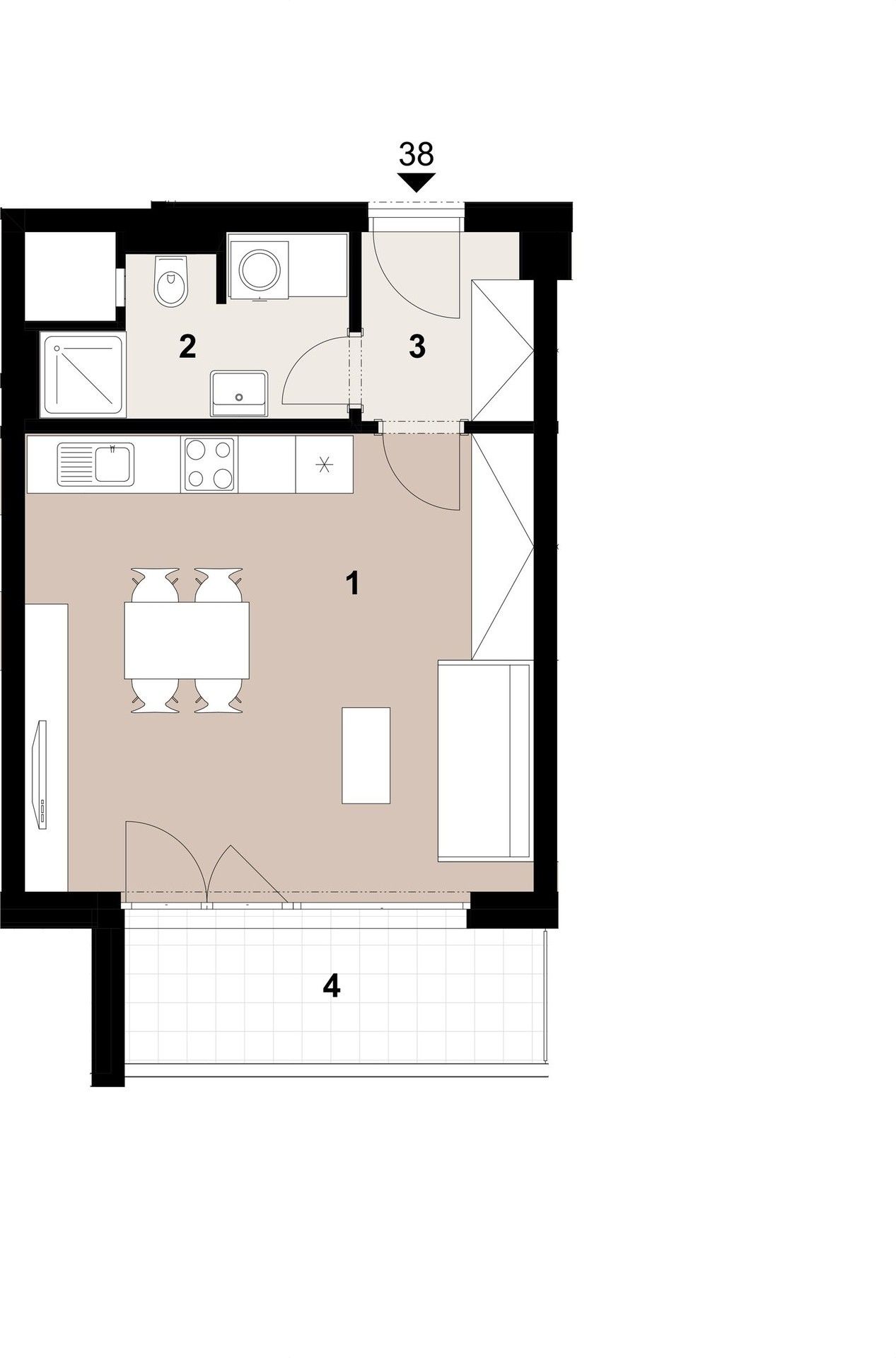 Prodej byt 1+kk - Štichova, Praha, 34 m²