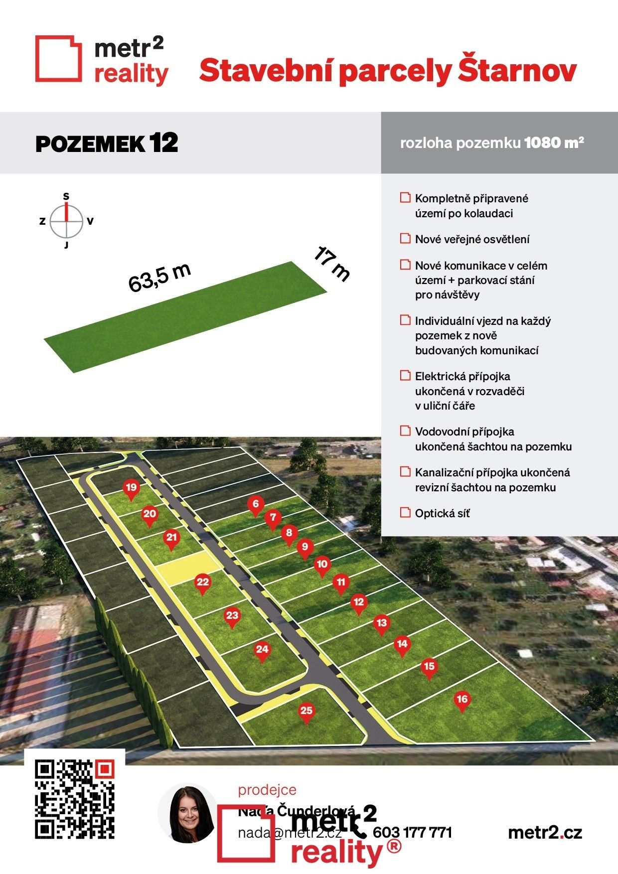 Pozemky pro bydlení, Štarnov, 1 080 m²