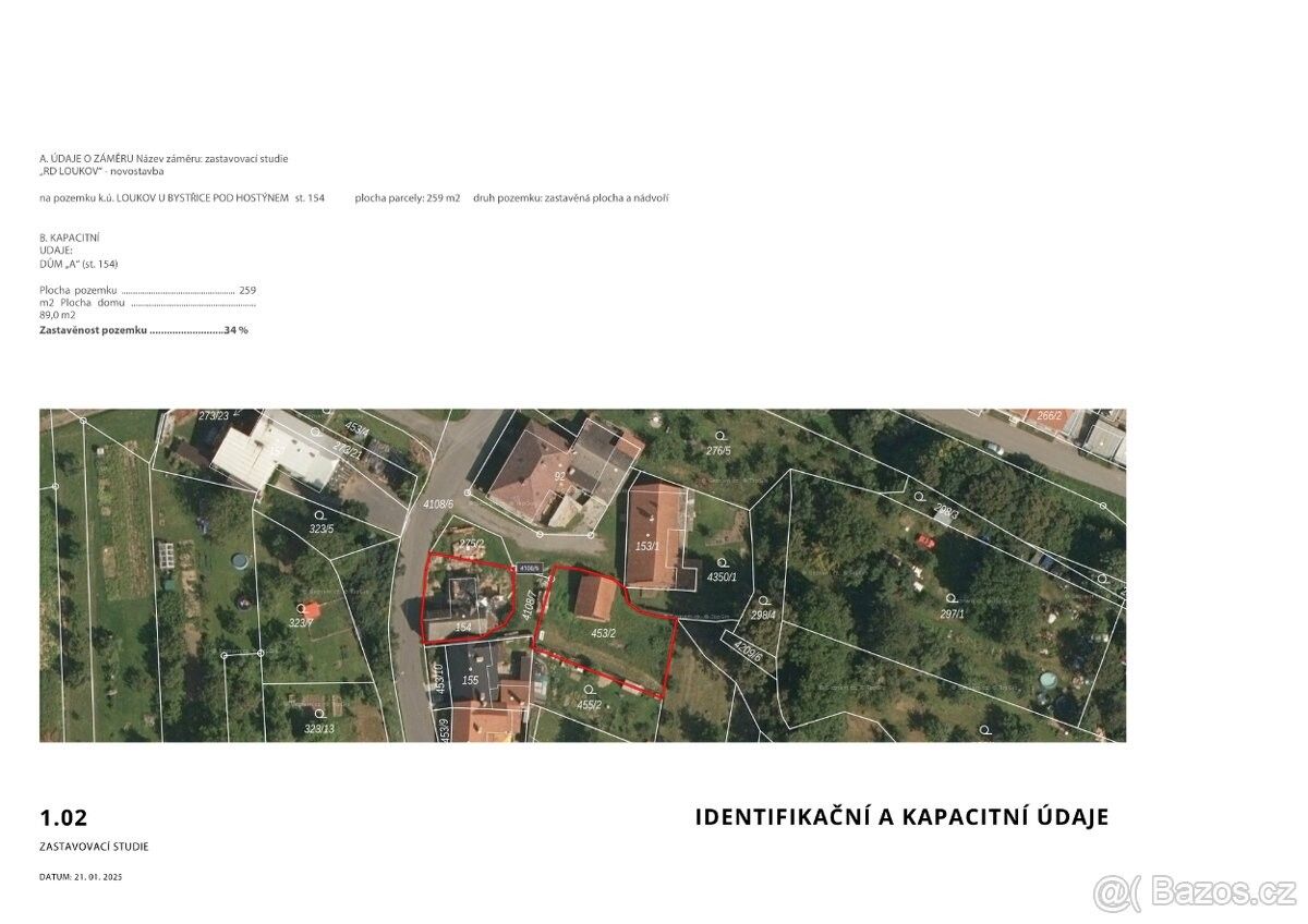 Prodej pozemek pro bydlení - Loukov, 768 75, 259 m²