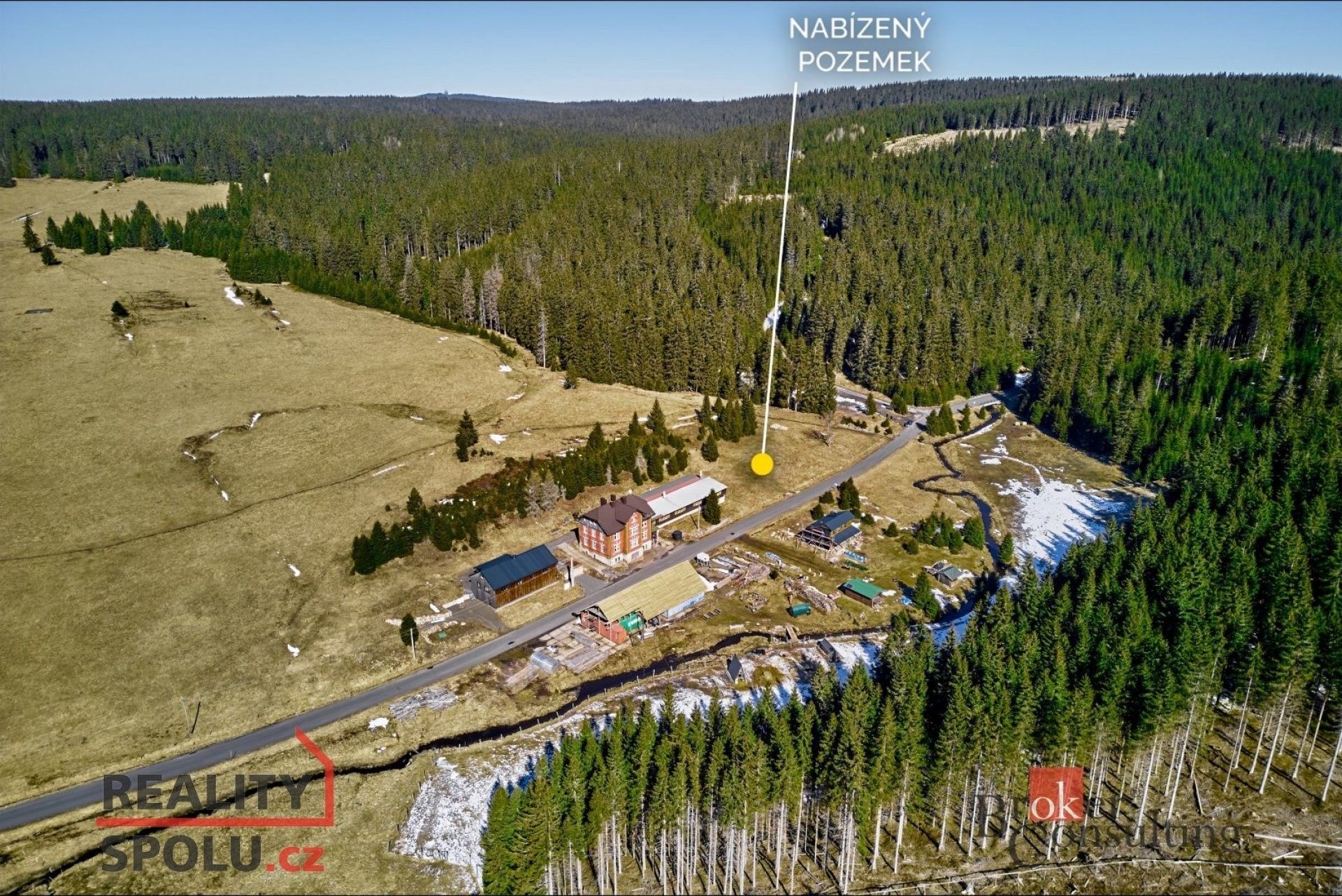 Prodej komerční pozemek - Nové Hamry, 1 428 m²