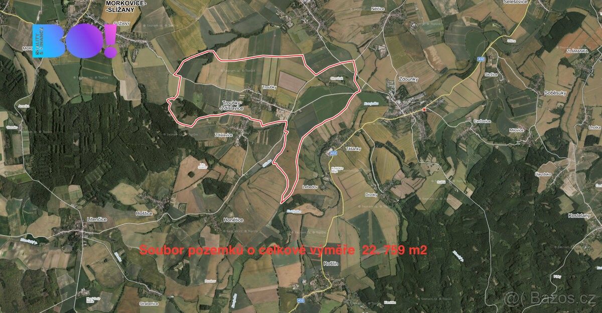 Zemědělské pozemky, Zdounky, 768 02, 22 759 m²