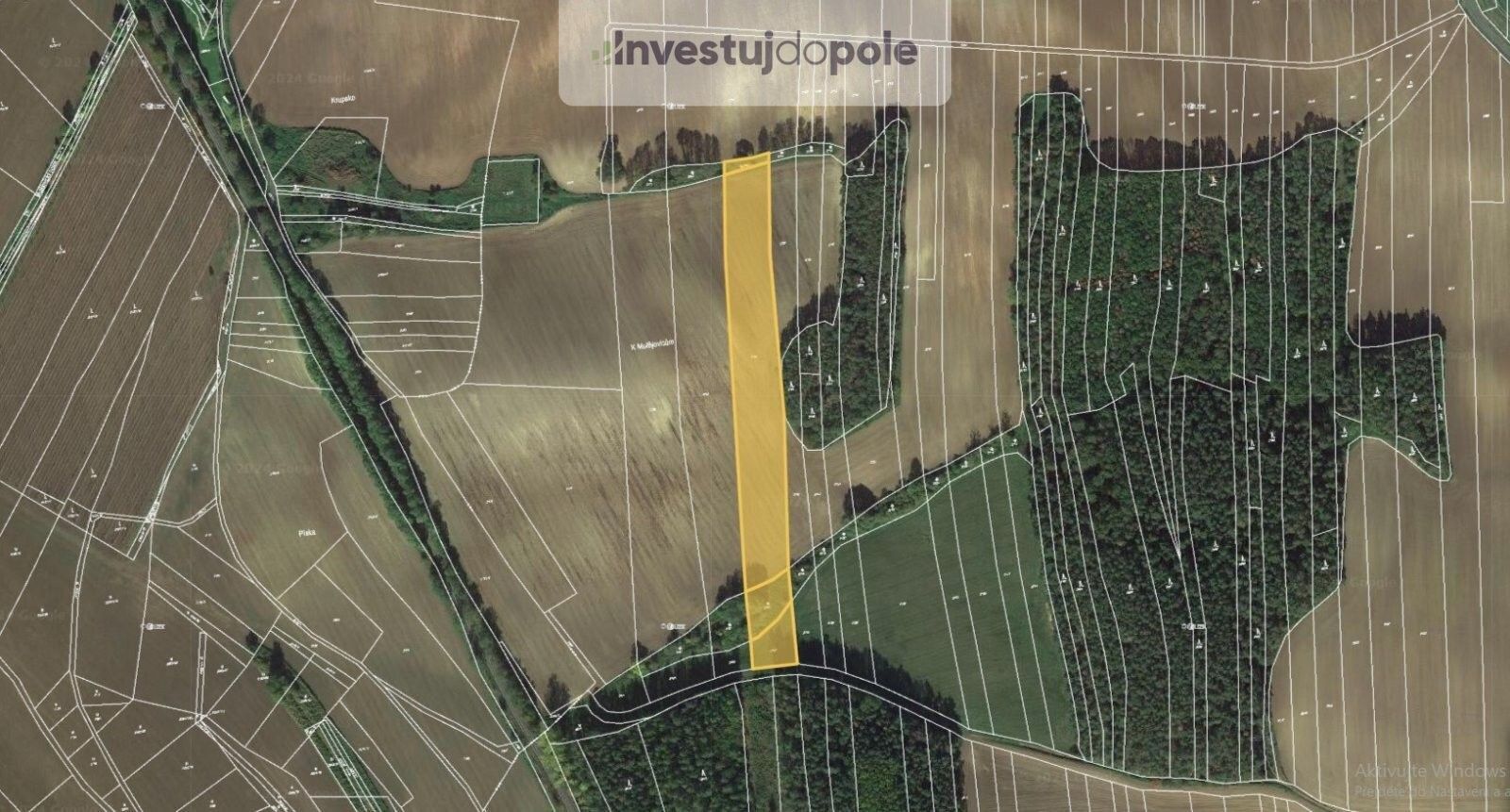 Zemědělské pozemky, Krupá, 13 338 m²