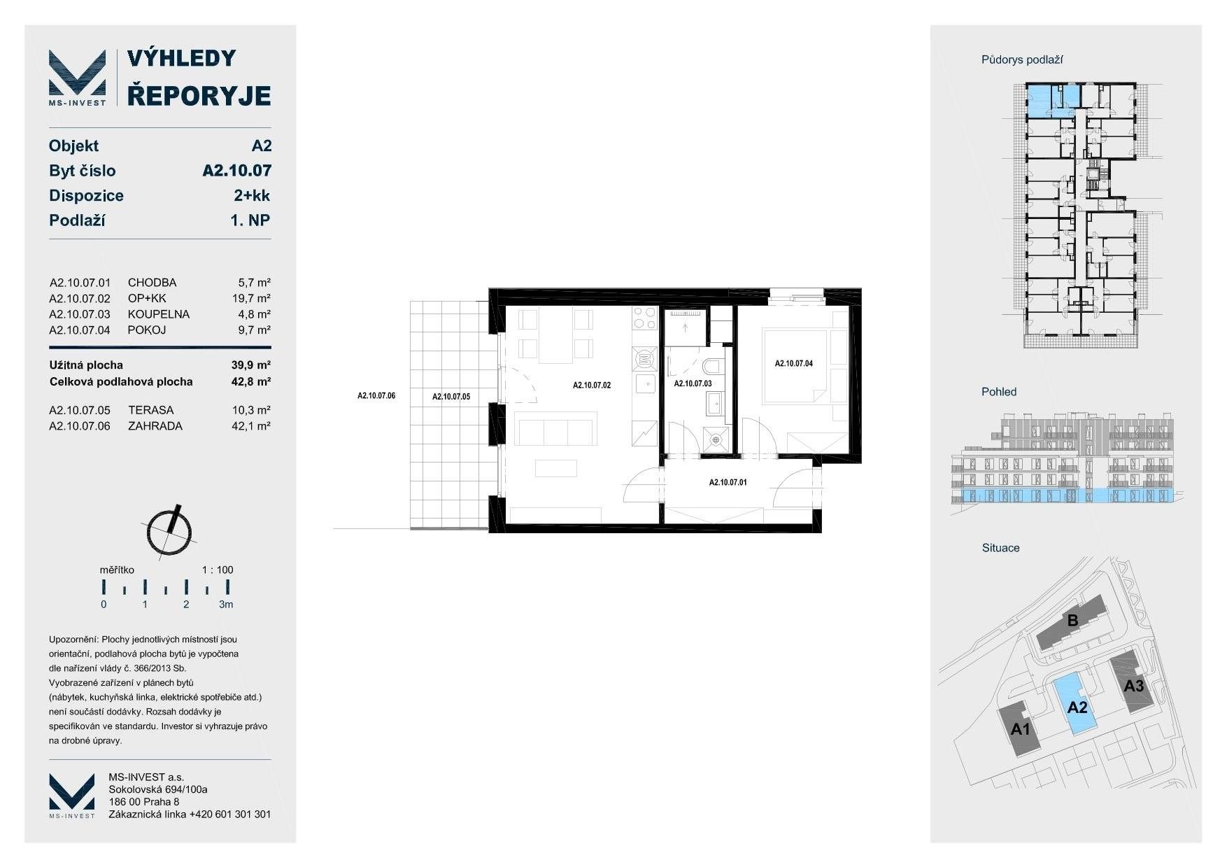 Prodej byt 2+kk - Jáchymovská, Praha, 40 m²