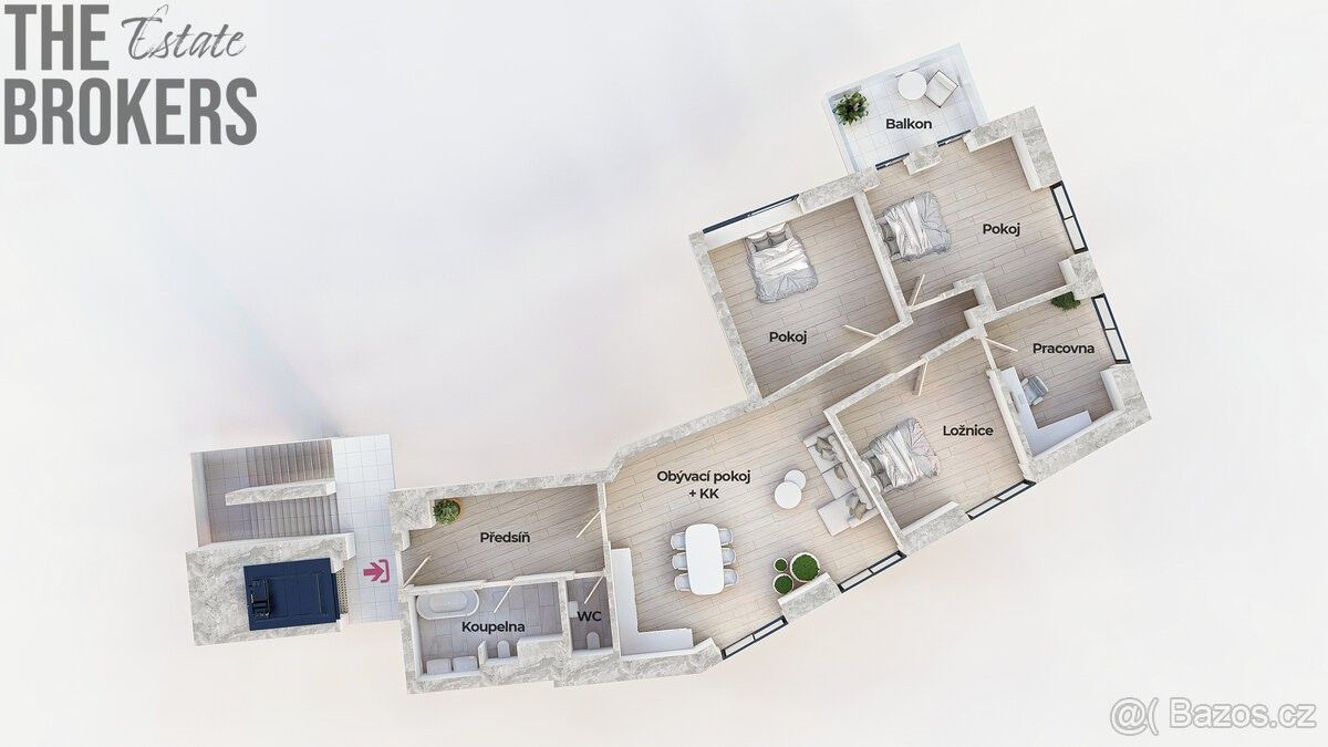5+kk, Praha, 165 00, 130 m²