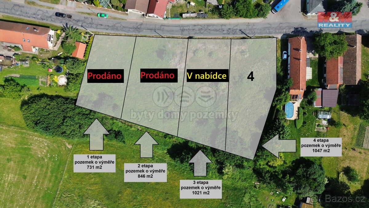 Prodej pozemek pro bydlení - Týnec nad Labem, 281 26, 1 021 m²