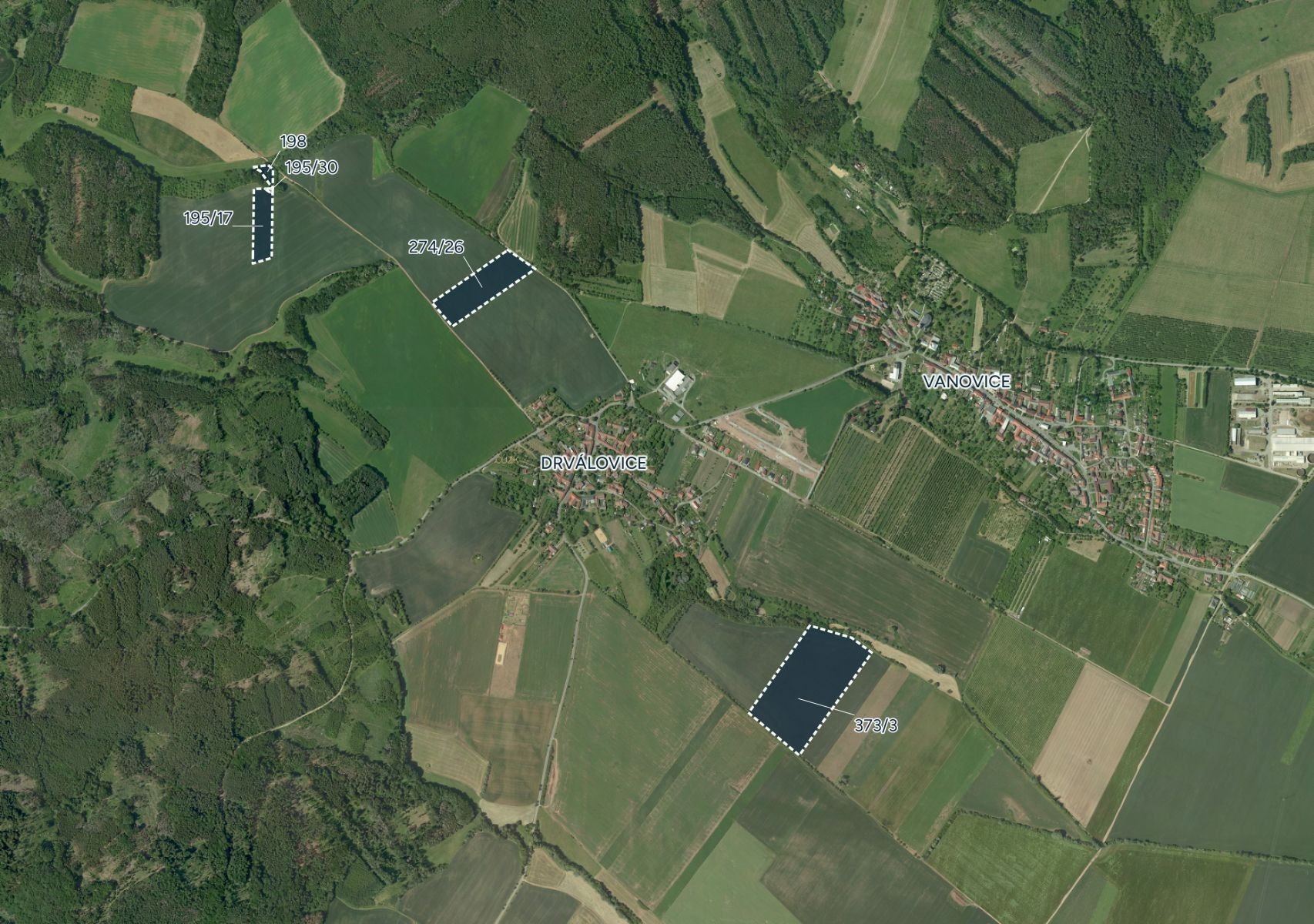 Zemědělské pozemky, Drválovice, Vanovice, 16 538 m²
