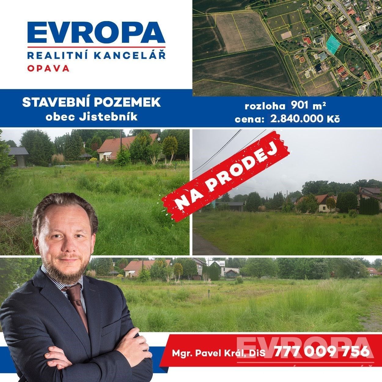 Pozemky pro bydlení, Jistebník, 901 m²