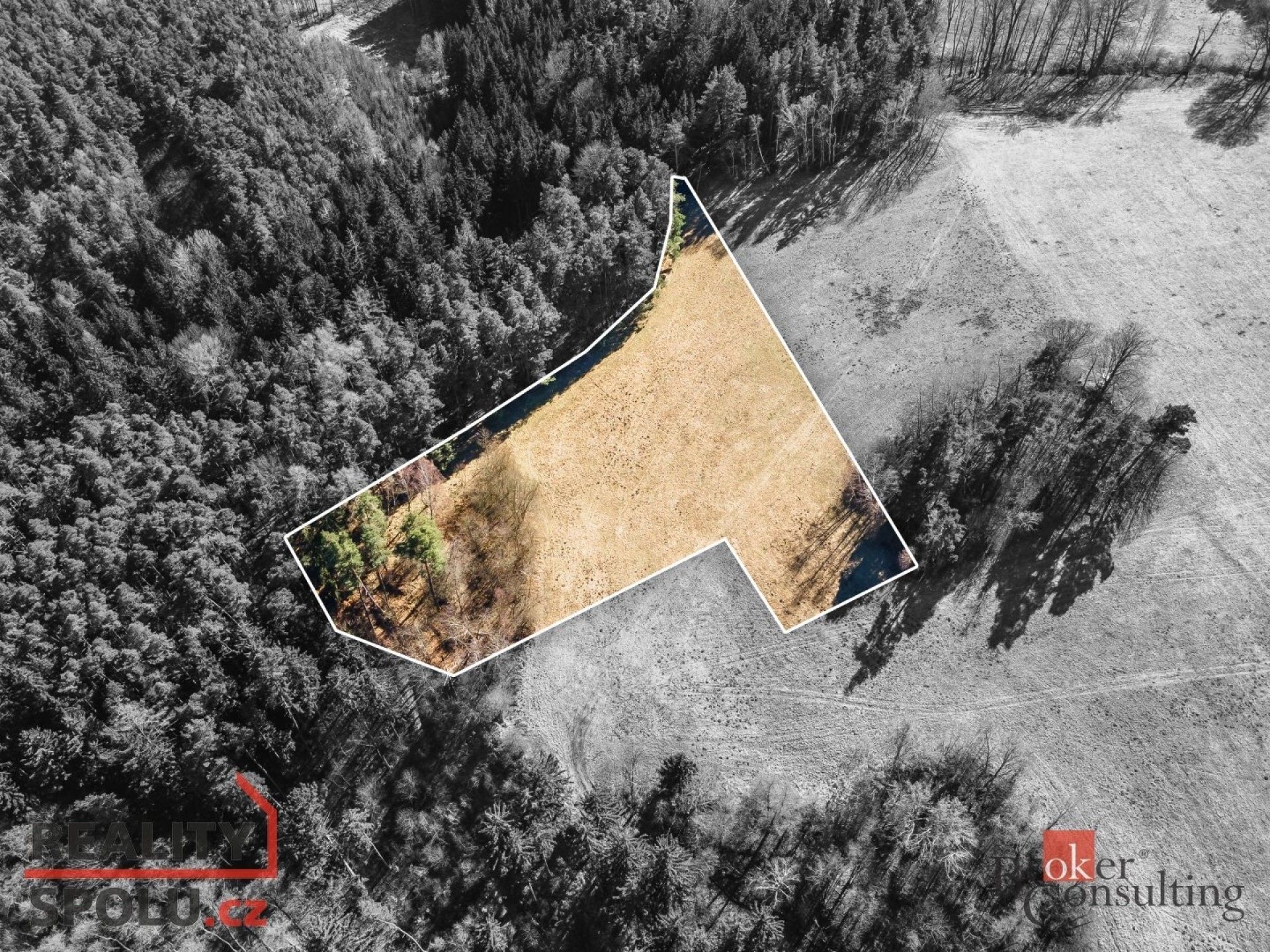 Louky, Prostřední Poříčí, 6 801 m²