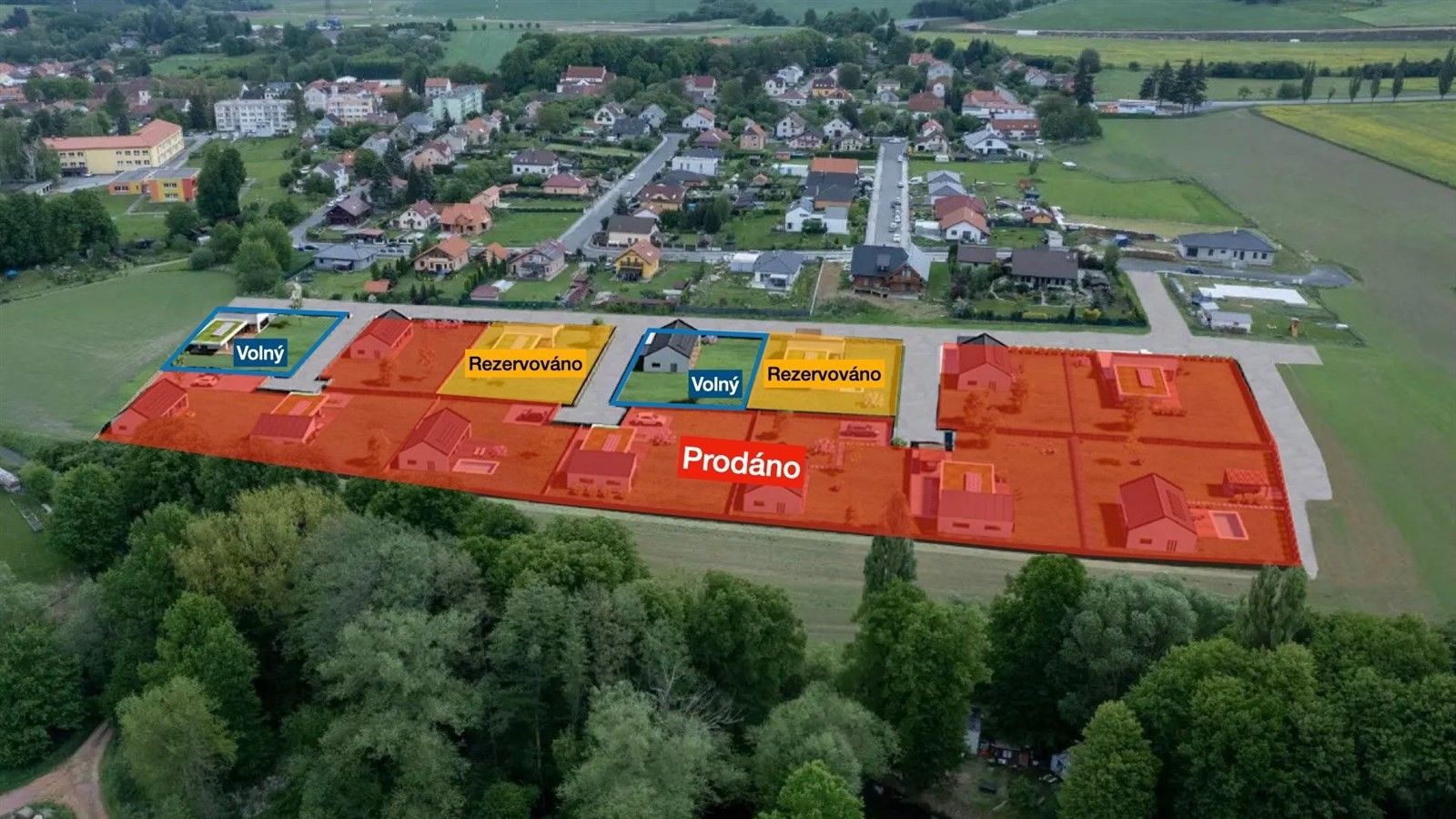 Pozemky pro bydlení, Mirotice, 1 200 m²