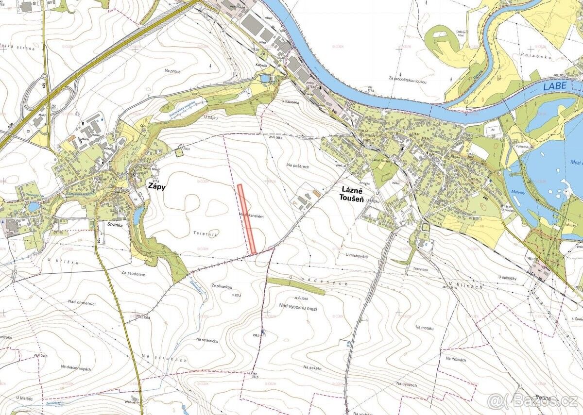 Prodej zemědělský pozemek - Lázně Toušeň, 250 89
