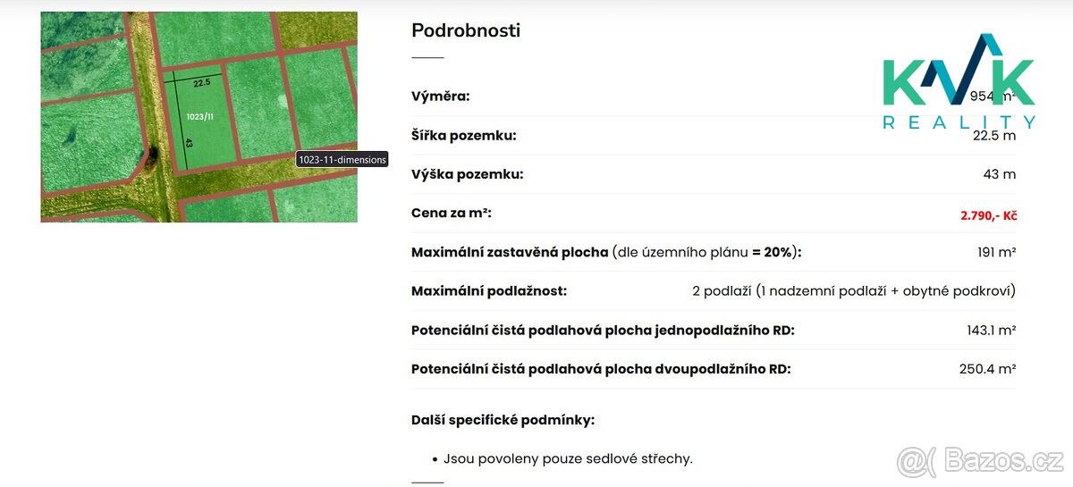 Prodej pozemek pro bydlení - Ostrov nad Ohří, 363 01, 954 m²