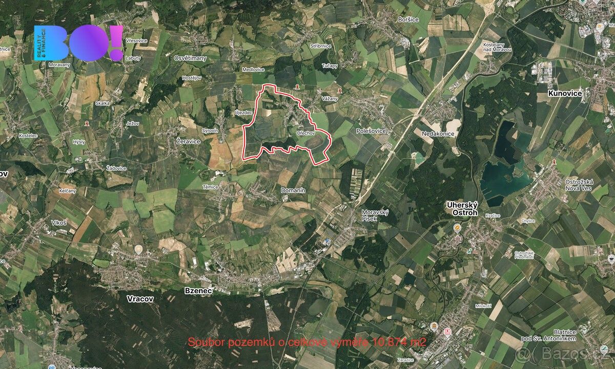 Zemědělské pozemky, Polešovice, 687 37, 10 874 m²