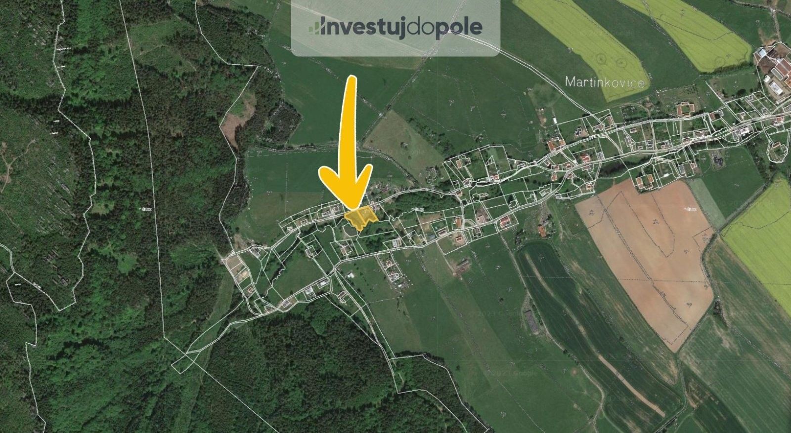 Prodej pozemek pro bydlení - Martínkovice, 1 629 m²