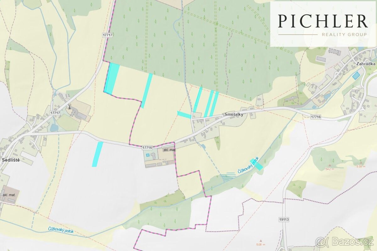 Zemědělské pozemky, Čížkov u Blovic, 335 64, 31 421 m²