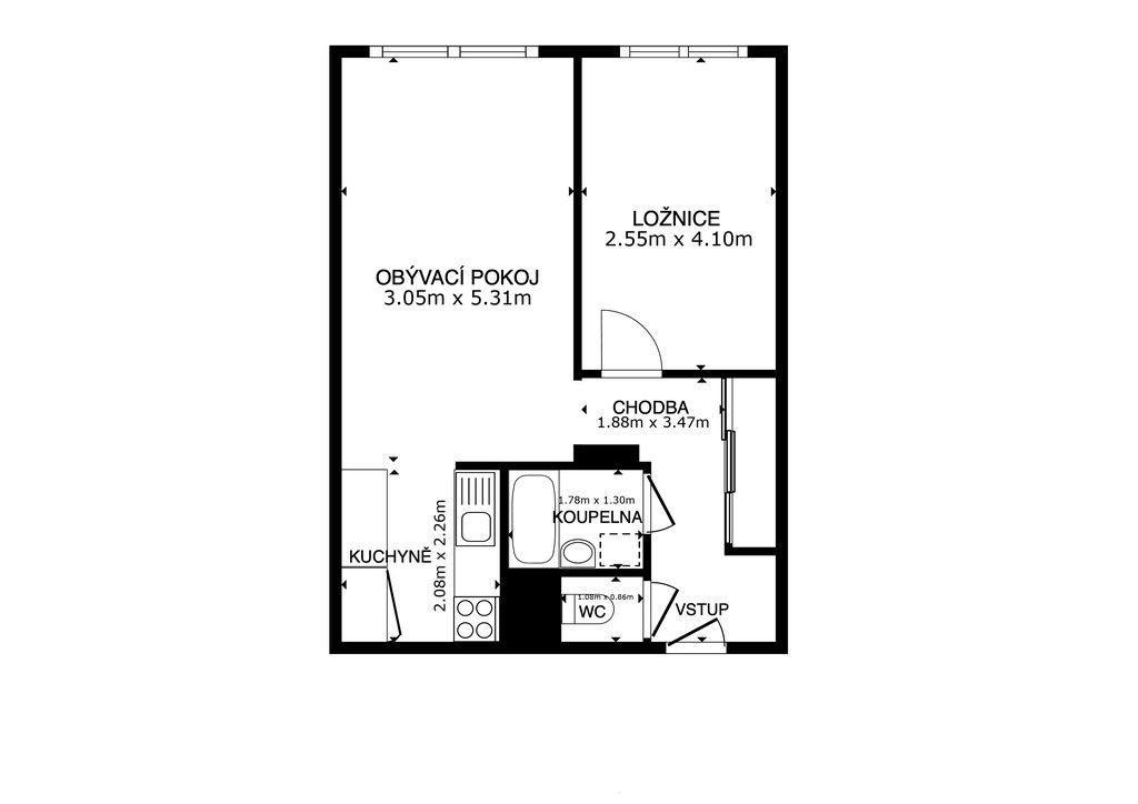 Prodej byt 2+kk - Praha, 155 00, 45 m²