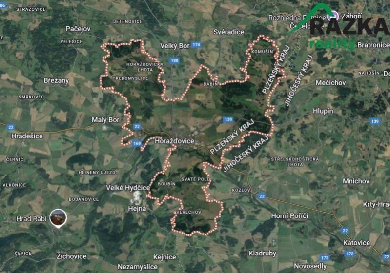 Prodej zemědělský pozemek - Horažďovice, 19 860 m²