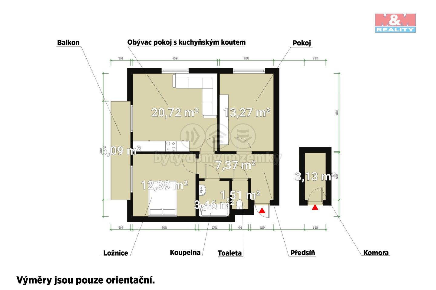 Prodej byt 3+kk - V Zahrádkách, Plzeň, 58 m²