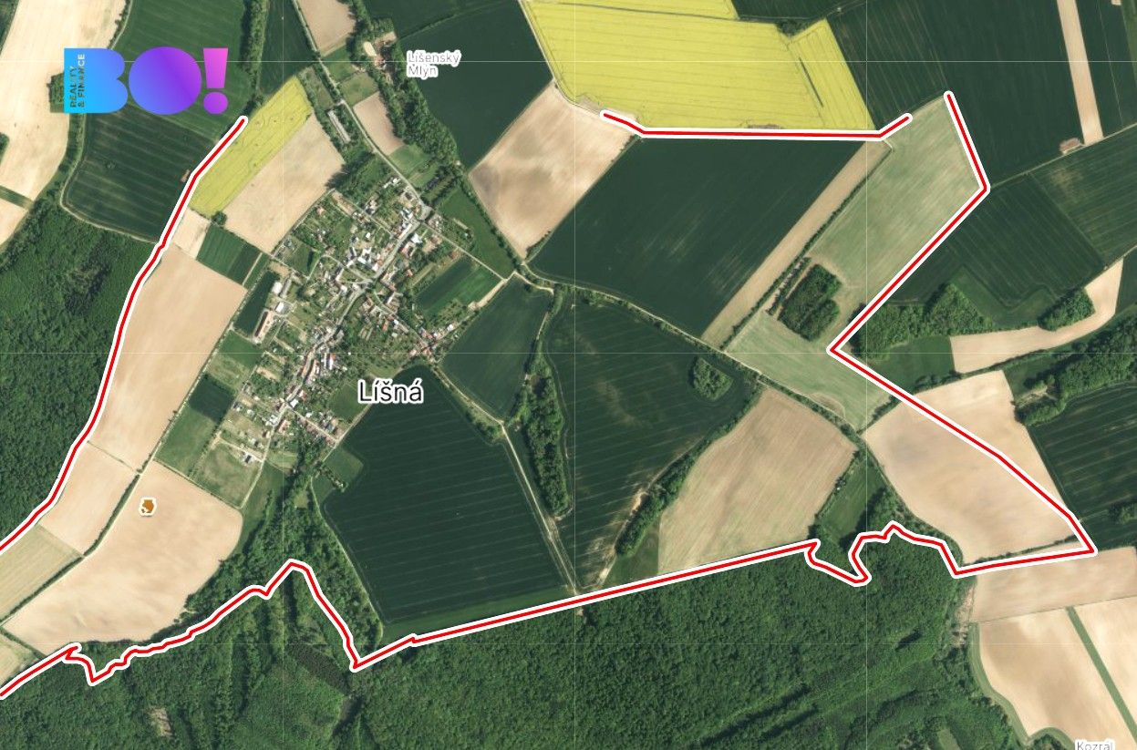 Zemědělské pozemky, Líšná, 103 172 m²