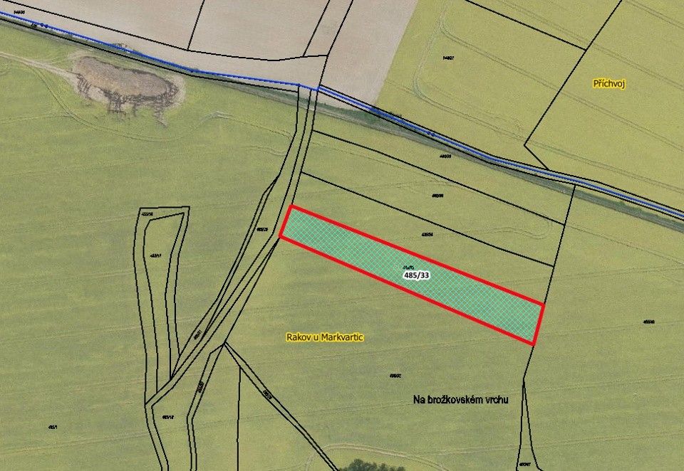 Zemědělské pozemky, Rakov, Markvartice, 1 389 m²