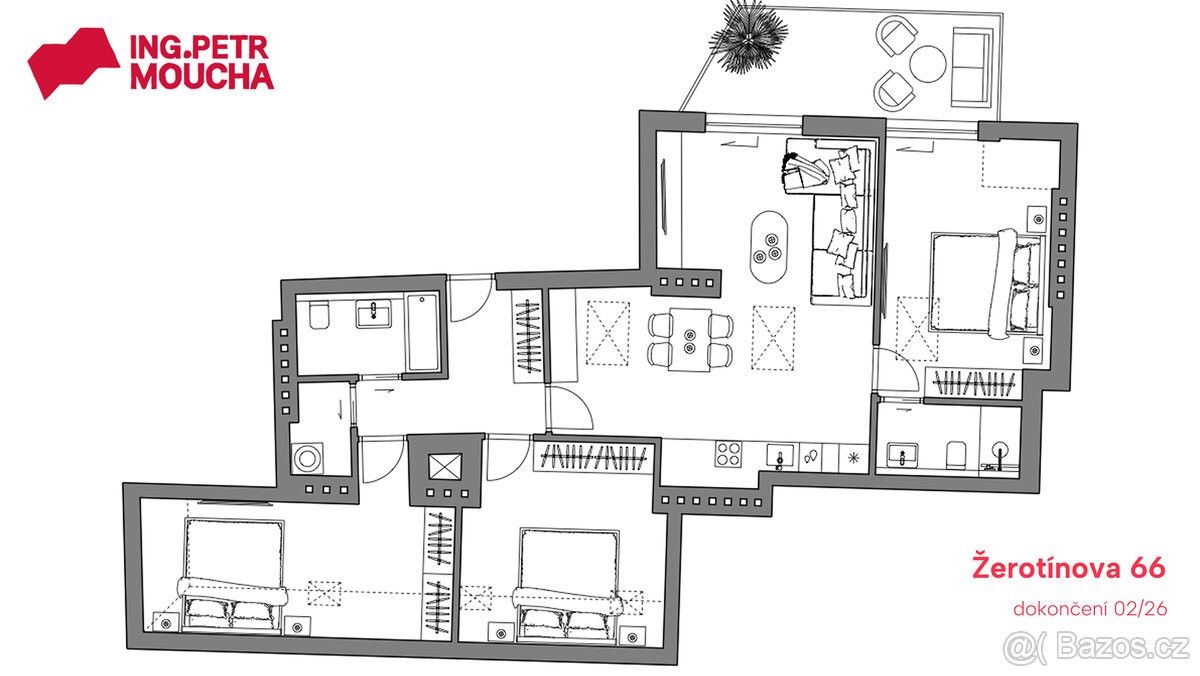 Prodej byt 4+kk - Praha, 130 00, 100 m²