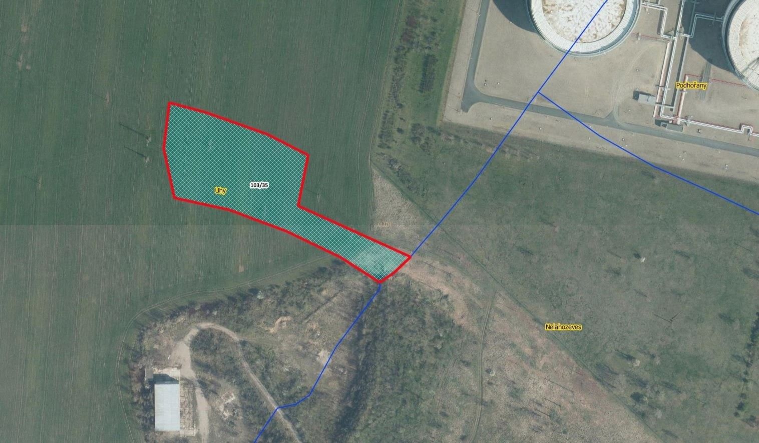 Zemědělské pozemky, Uhy, 10 095 m²