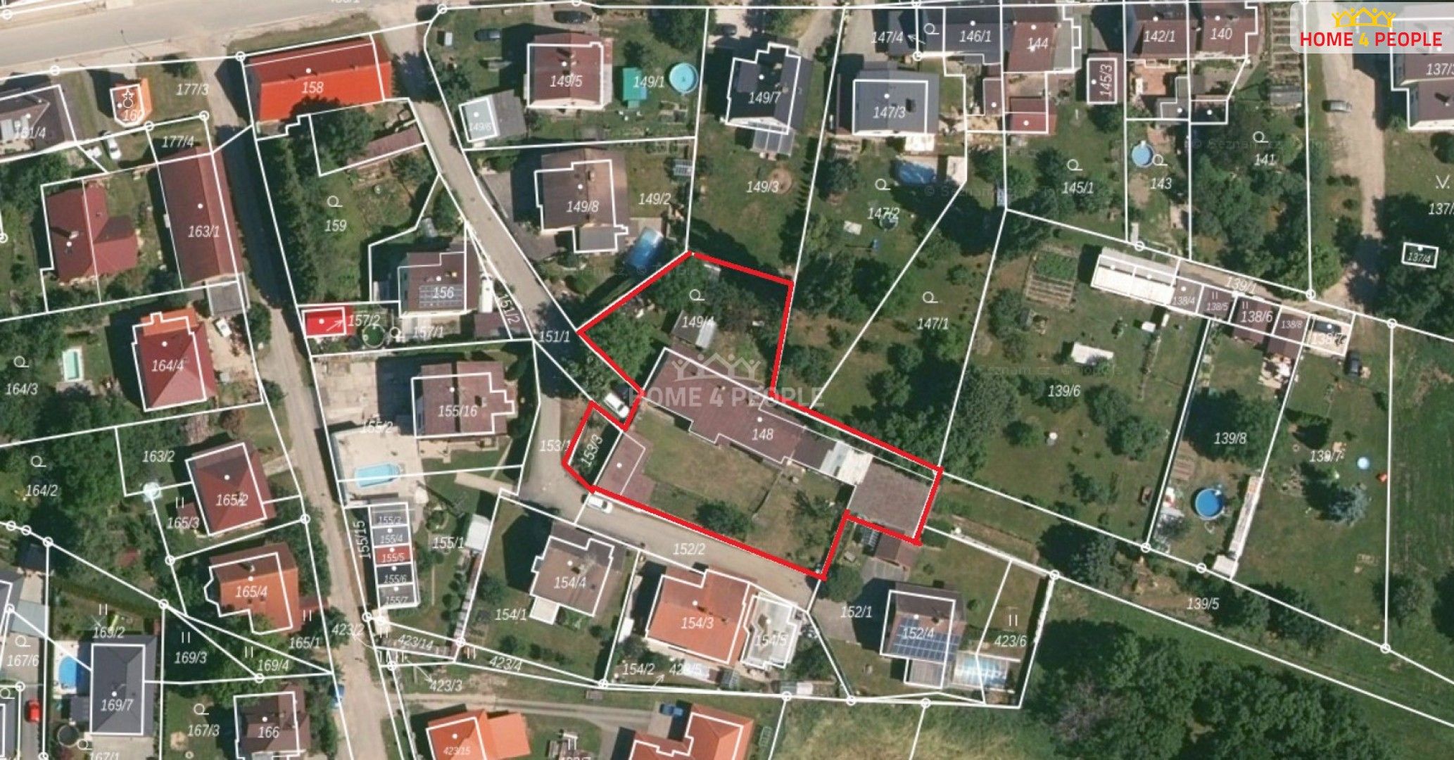 Pozemky pro bydlení, Hlinsko, Rudolfov, 1 635 m²