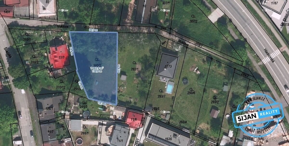 Prodej pozemek pro bydlení - Ostrava, 712 00, 1 083 m²
