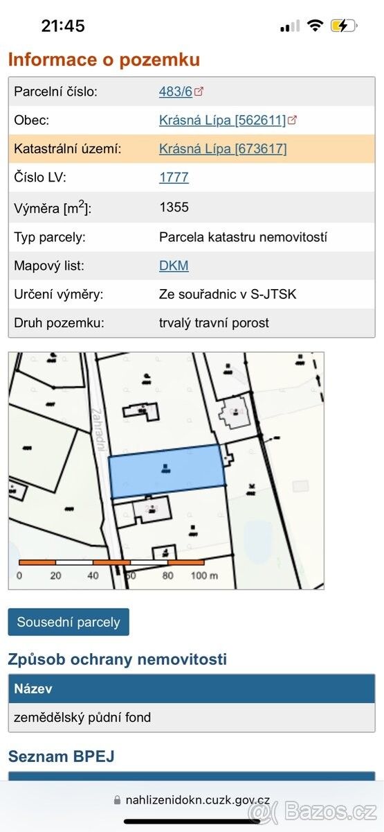 Prodej pozemek pro bydlení - Rumburk, 408 01, 1 355 m²