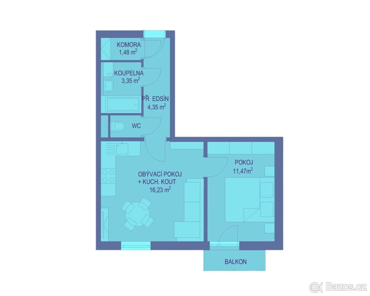 2+kk, Jirny, 250 90, 40 m²