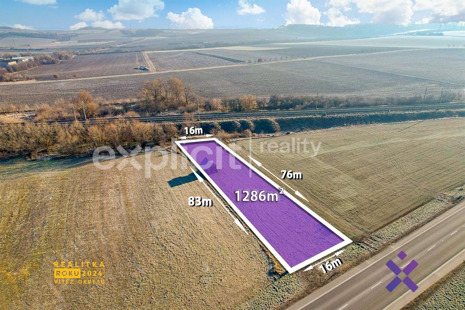 Zahrady, Tlumačov, 1 286 m²