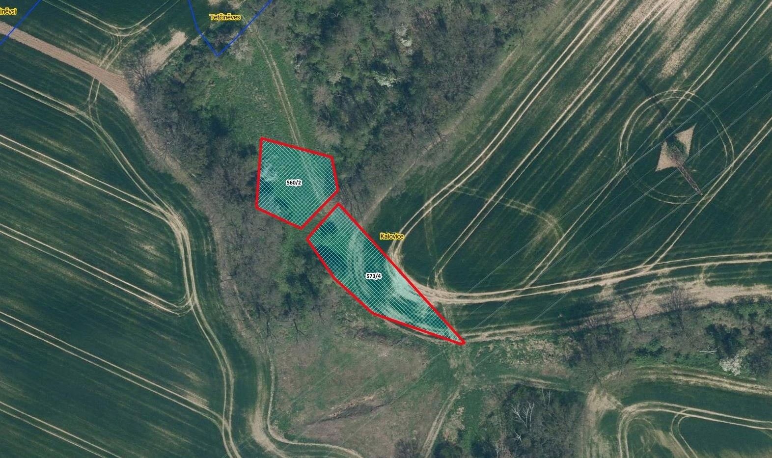 Louky, Kalovice, Úštěk, 1 632 m²