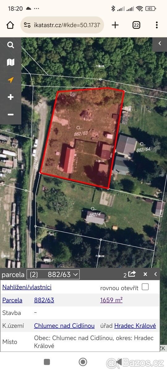 Prodej zahrada - Chlumec nad Cidlinou, 503 51, 1 659 m²