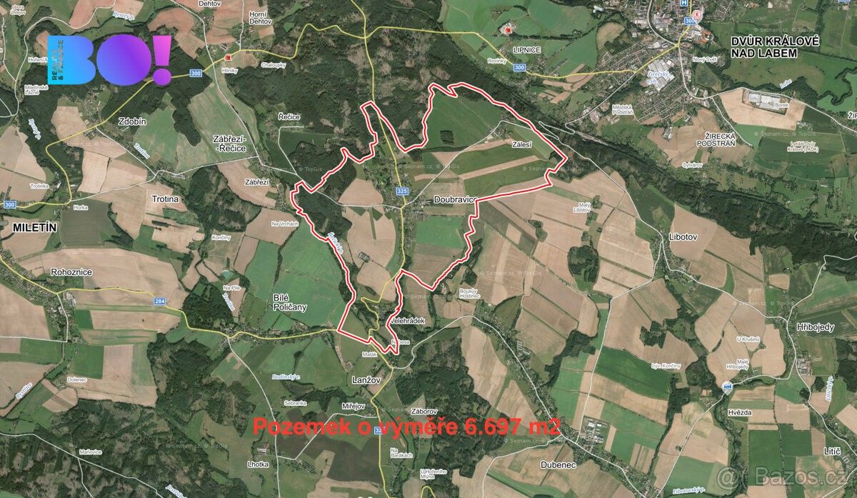 Zahrady, Doubravice u Dvora Králové n/Labem, 544 51, 6 697 m²