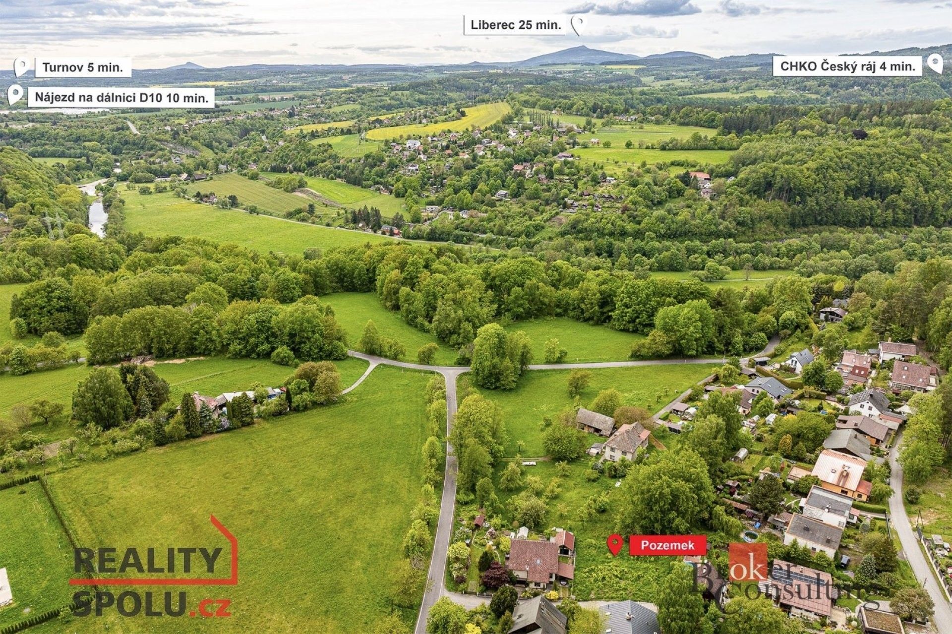 Pozemky pro bydlení, Rohliny, Mírová pod Kozákovem, 673 m²