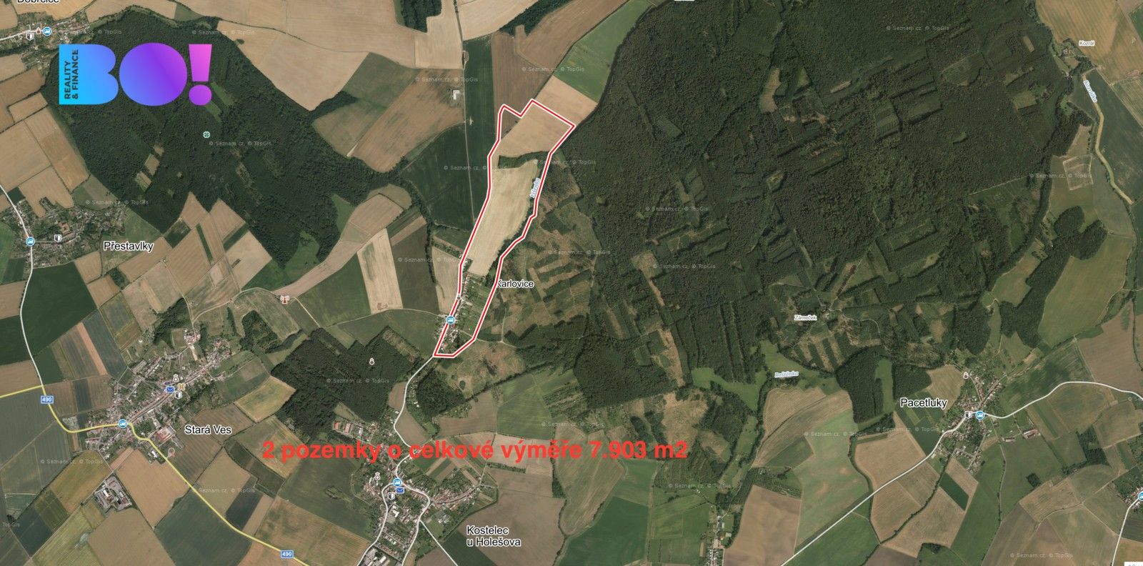 Zemědělské pozemky, Kostelec u Holešova, 2 477 m²
