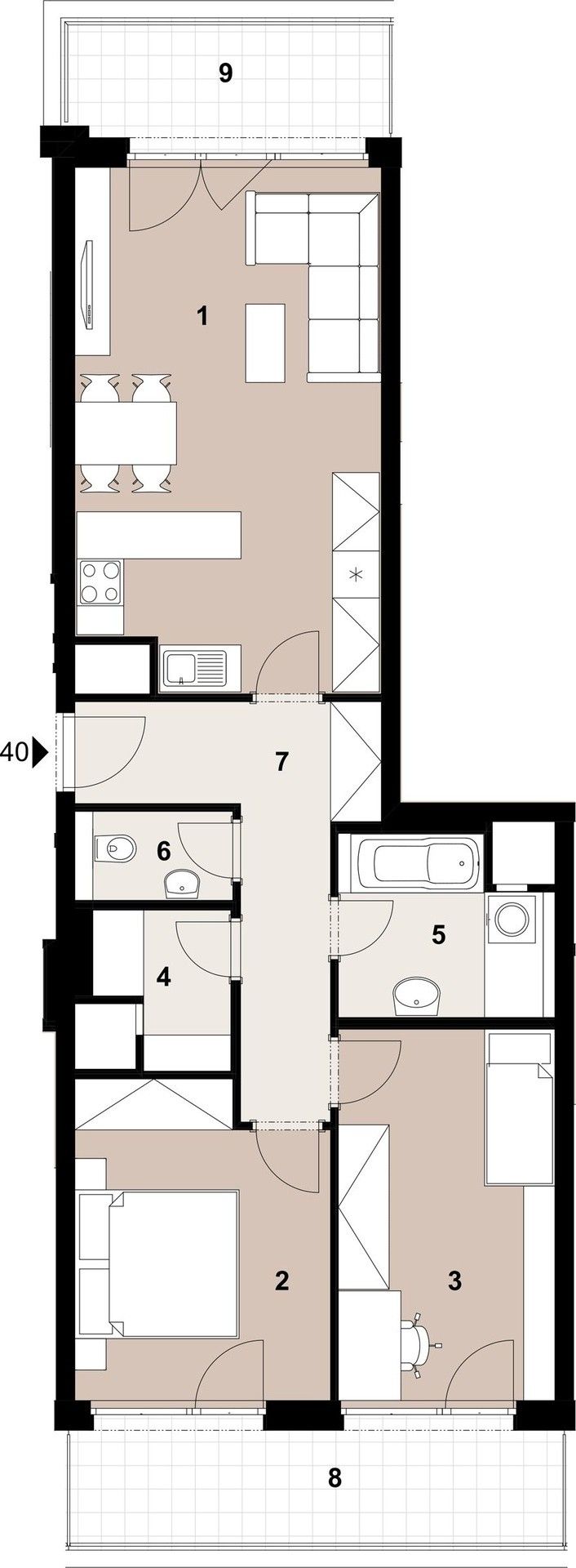 Prodej byt 3+kk - Poděbradská, Praha, 72 m²