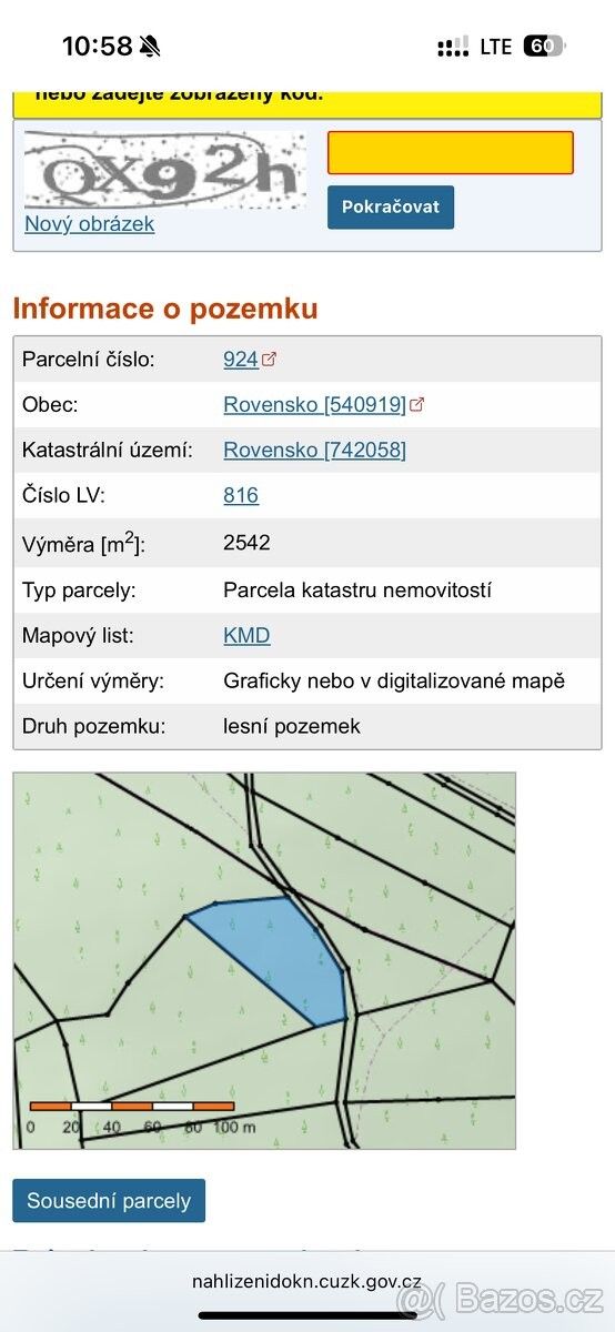 Prodej les - Rapotín, 788 14, 2 542 m²